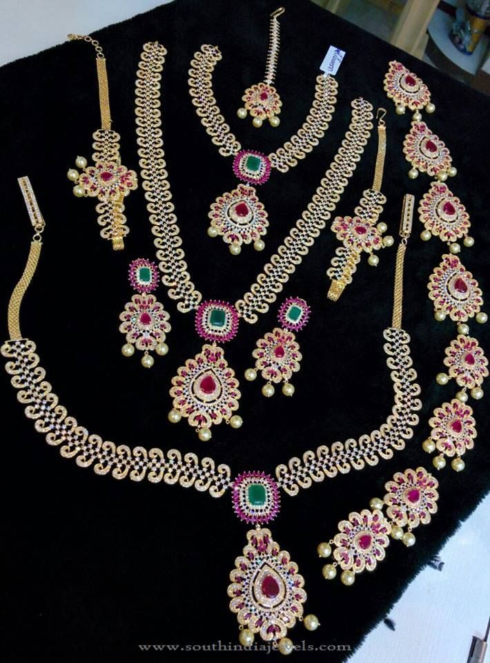 1 Gram Gold Bridal Jewellery Set