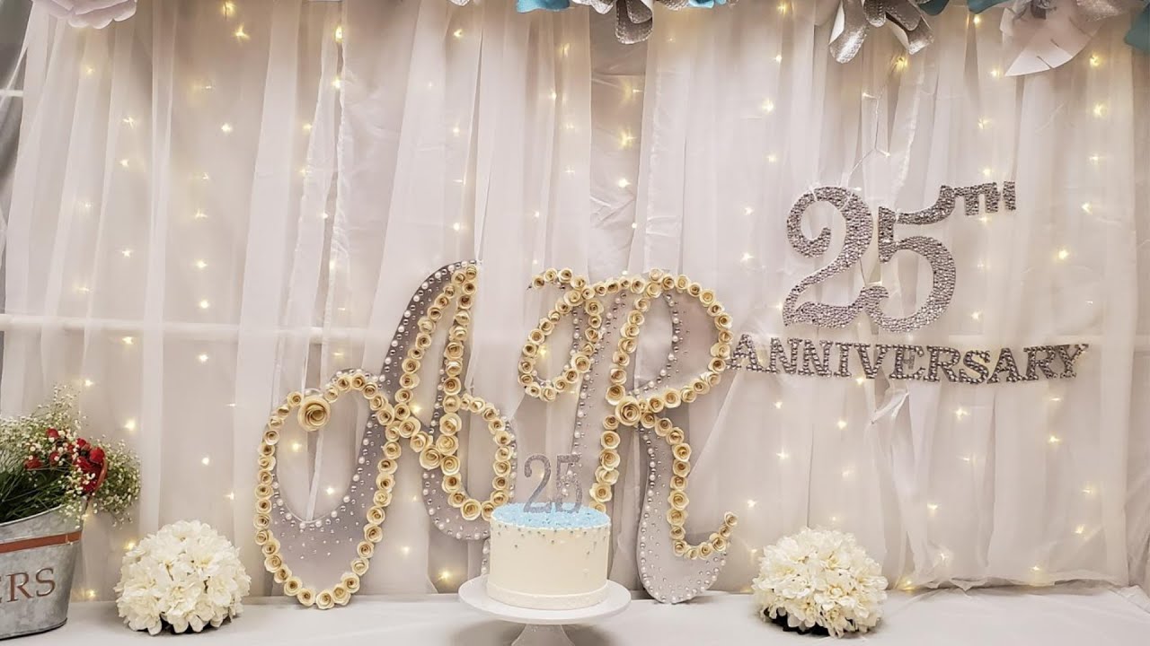 25th Wedding Anniversary Celebration 25th Anniversary Decoration Ideas At Home