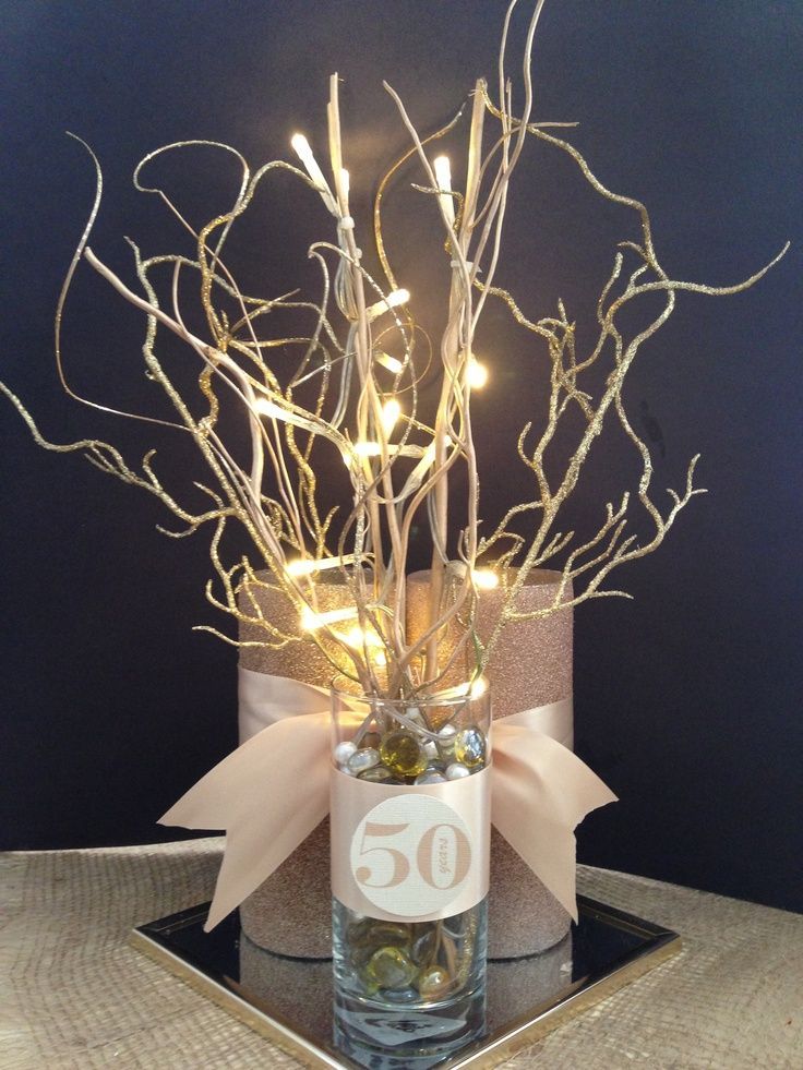 50th Wedding Anniversary Table Decoration Ideas