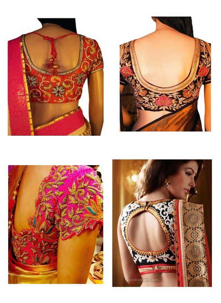 Back Side Bridal Benarasi Blouse Designs