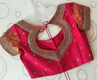 Back Side Silk Saree Bridal Blouse Designs