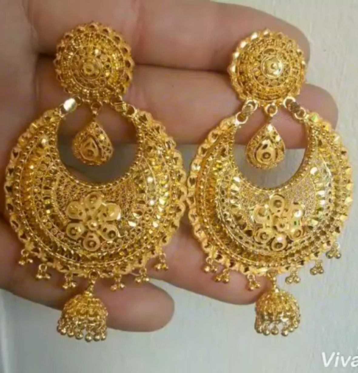 Bengali Bridal Earrings Gold