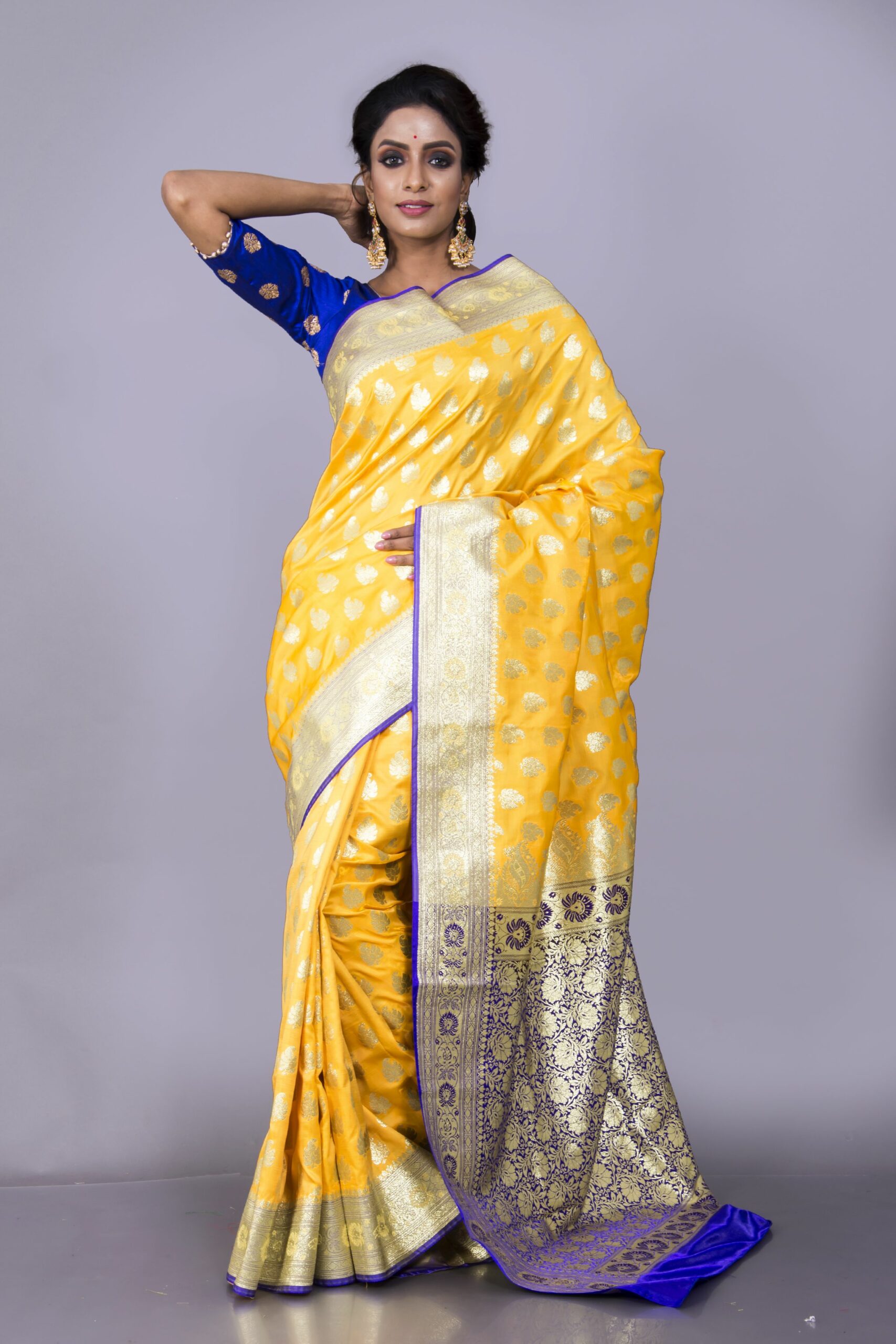 Bengali Bridal Saree Banarasi Yellow