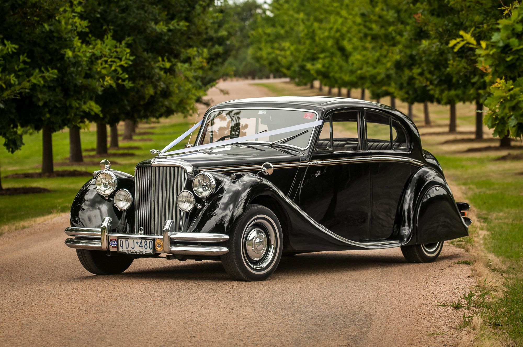 Black Jaguar Wedding Car