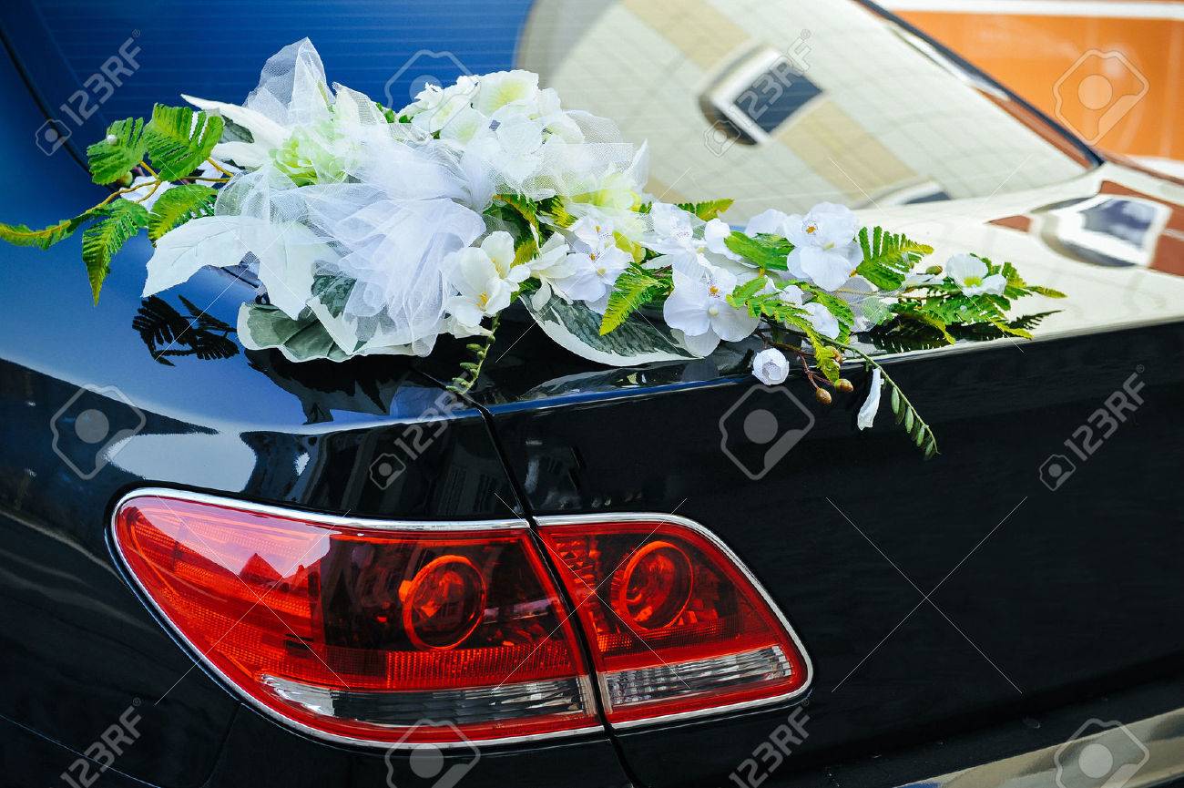 Black Wedding Car Decoration