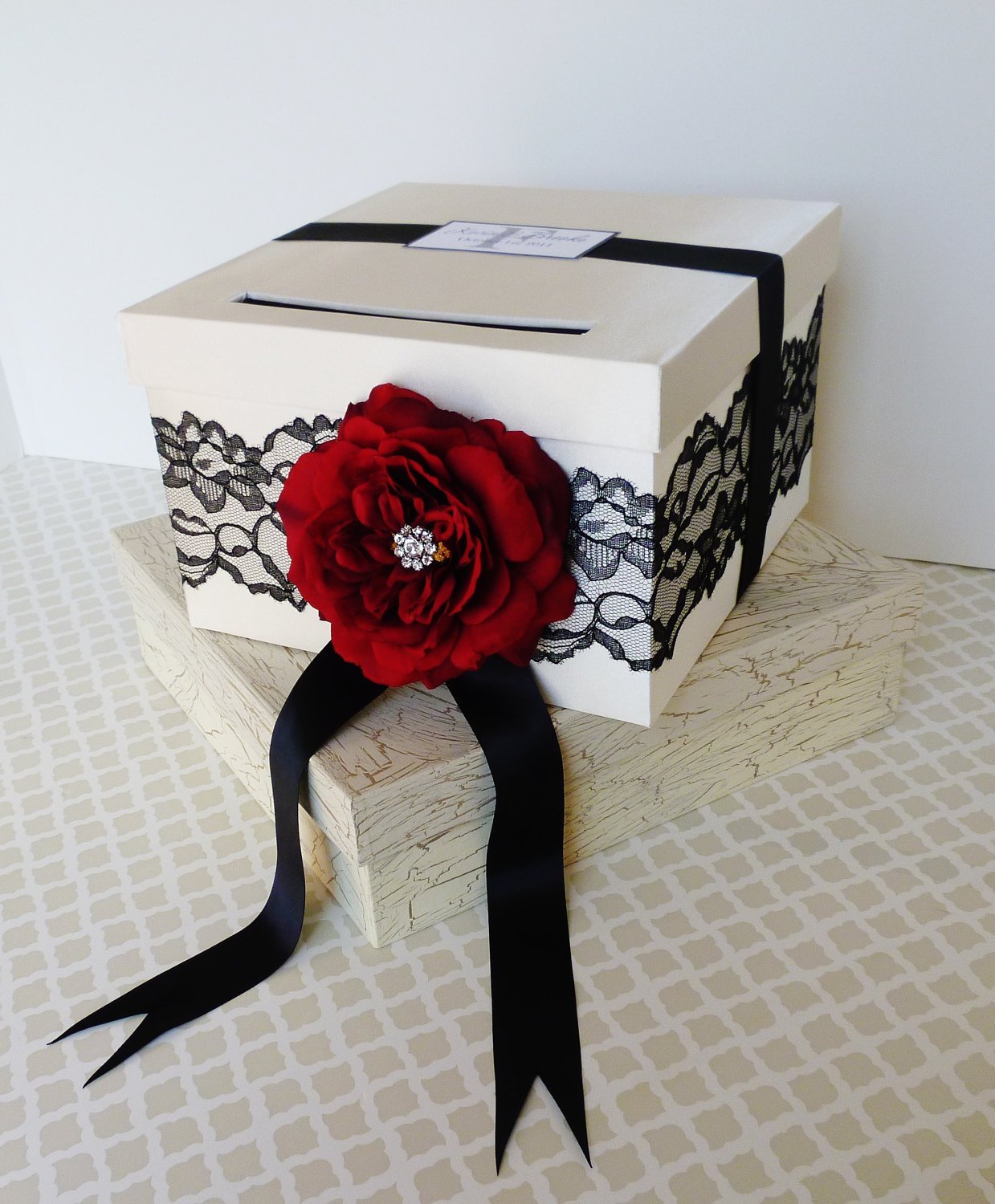 Black Wedding Card Box