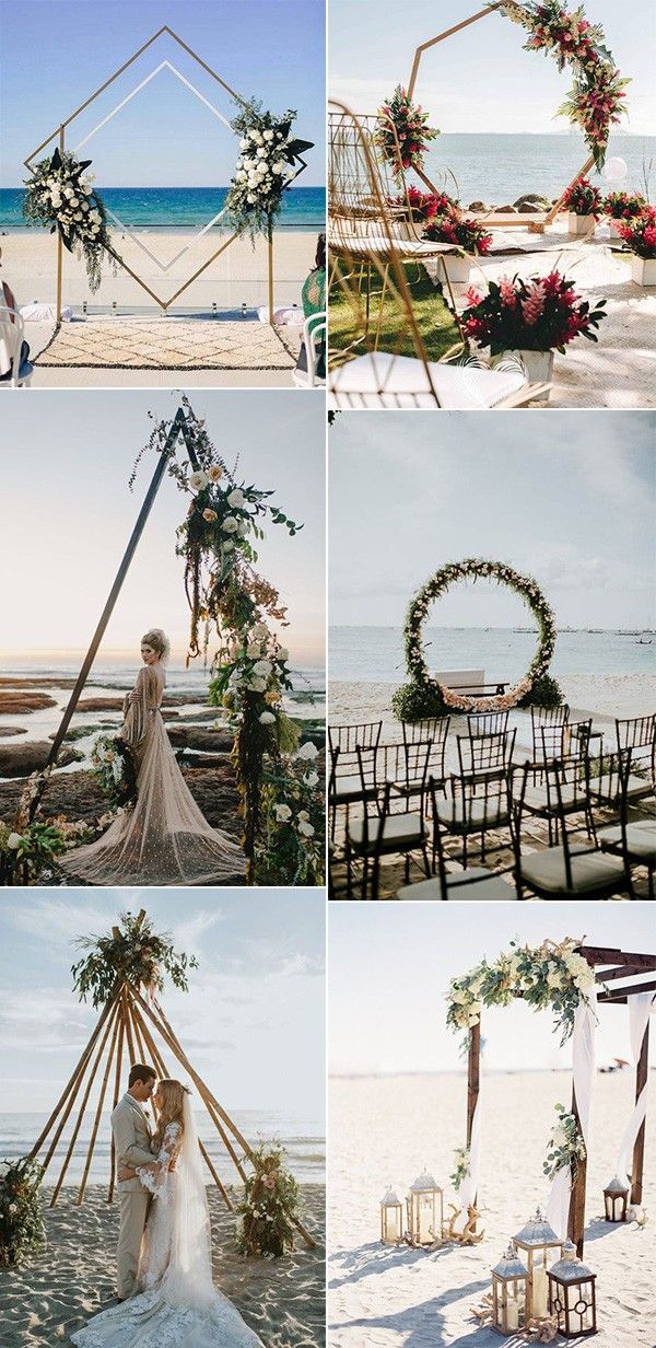 Bohemian Beach Wedding Ceremony Ideas