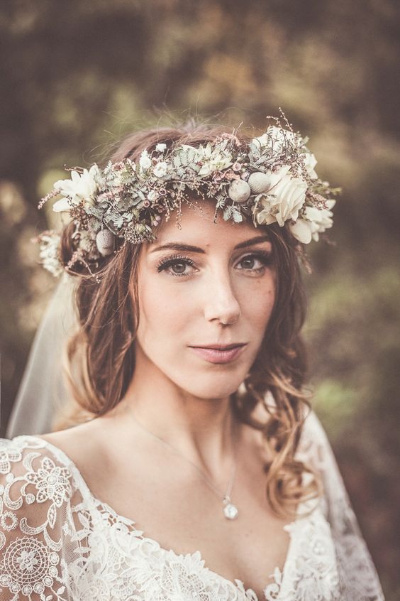 Boho Bridal Flower Crown