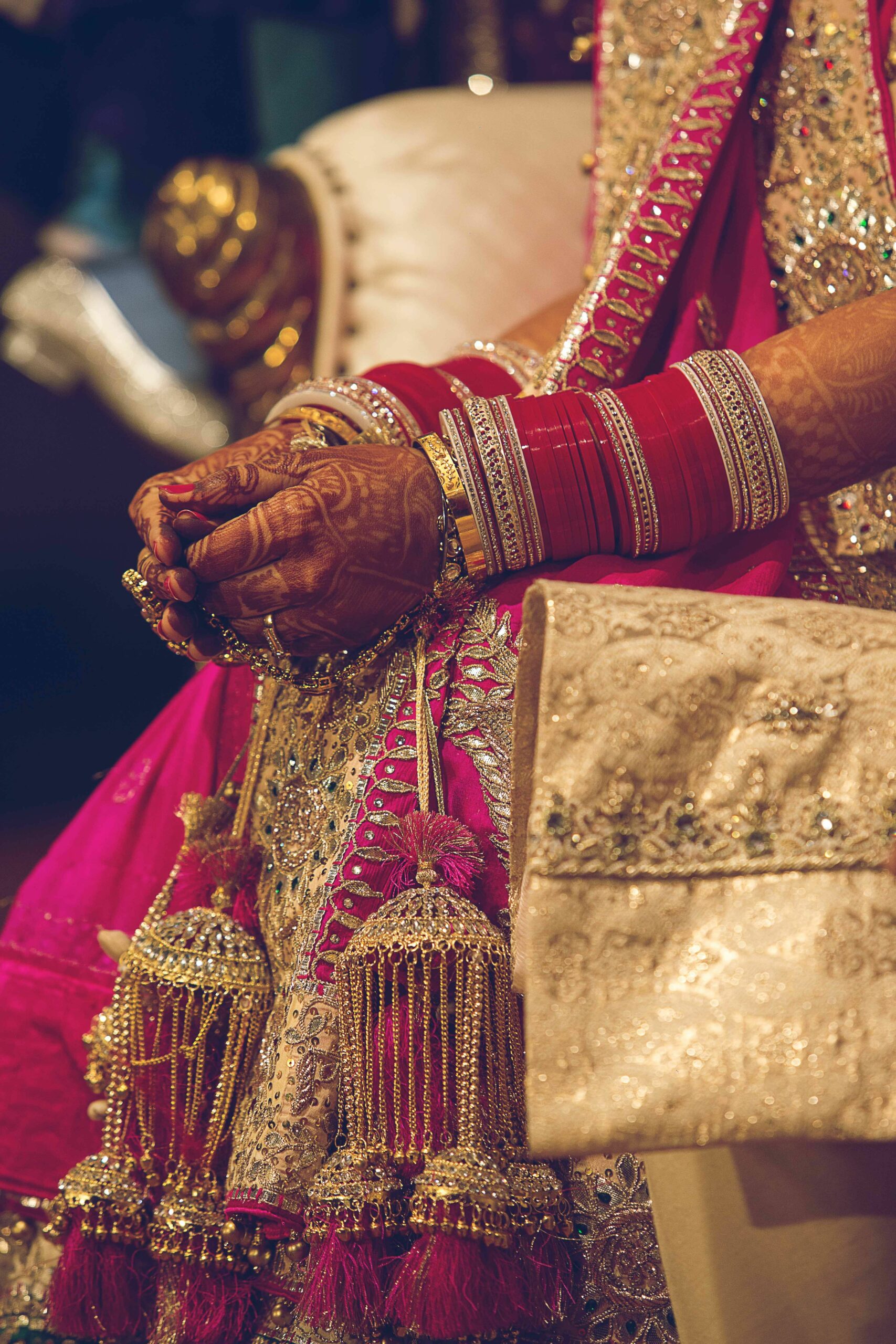 Bridal Bangles With Hangings