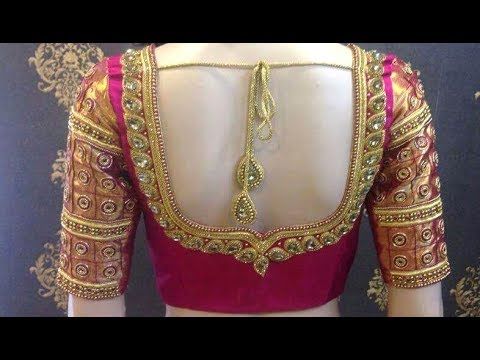 Bridal Blouse Back Neck Designs For Silk Sarees