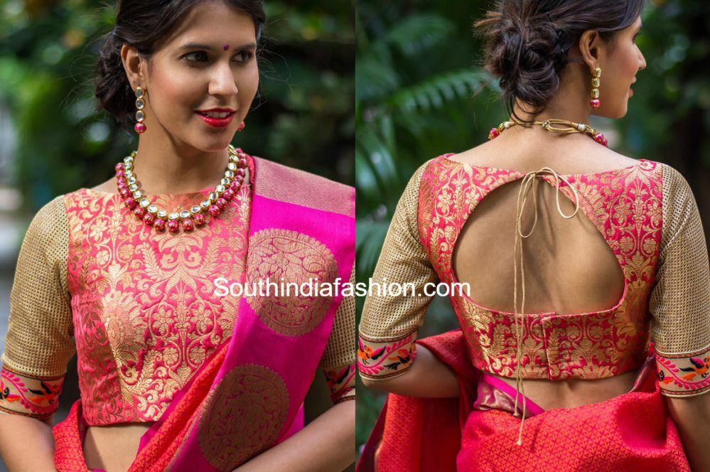 Bridal Boat Neck Blouse Designs