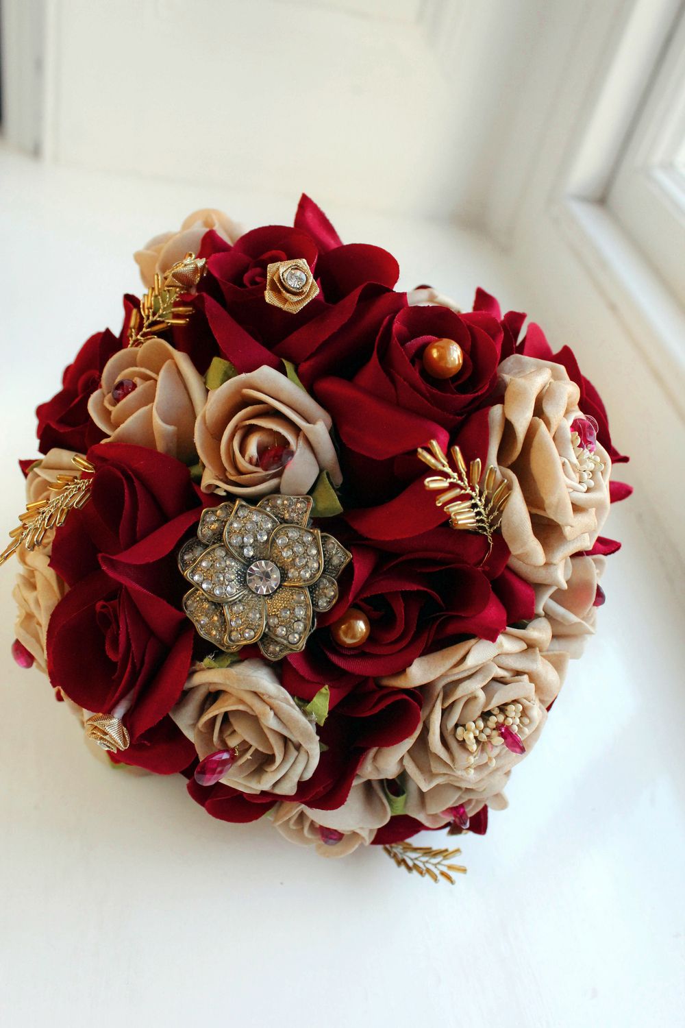 Bridal Bouquet Red And Gold