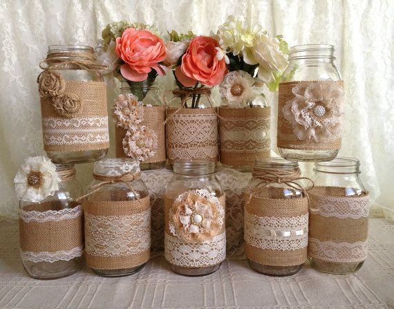 Burlap And Mason Jar Wedding Ideas