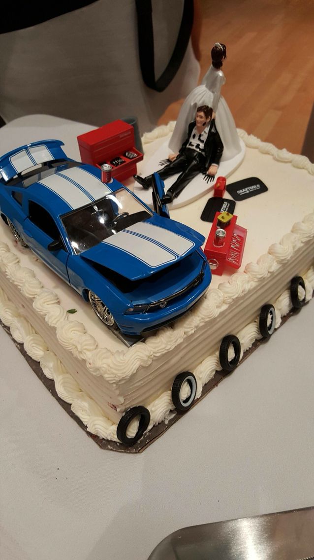 Car Guy Wedding Cake Topper