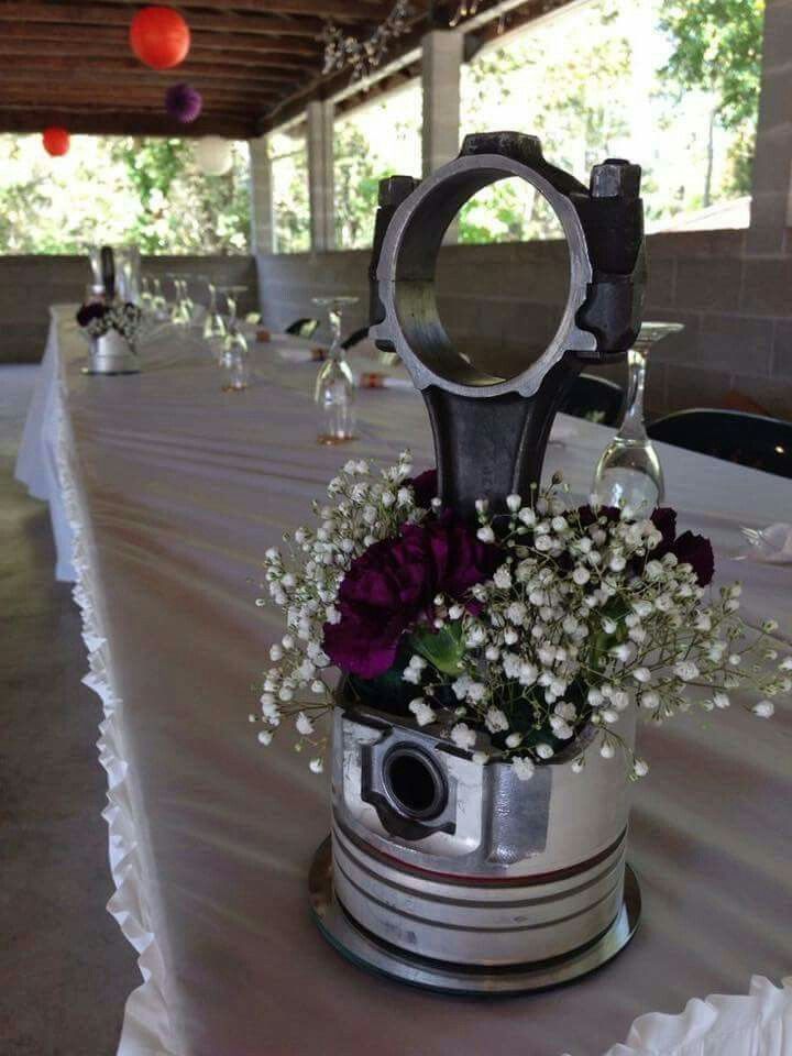 Car Part Wedding Centerpieces