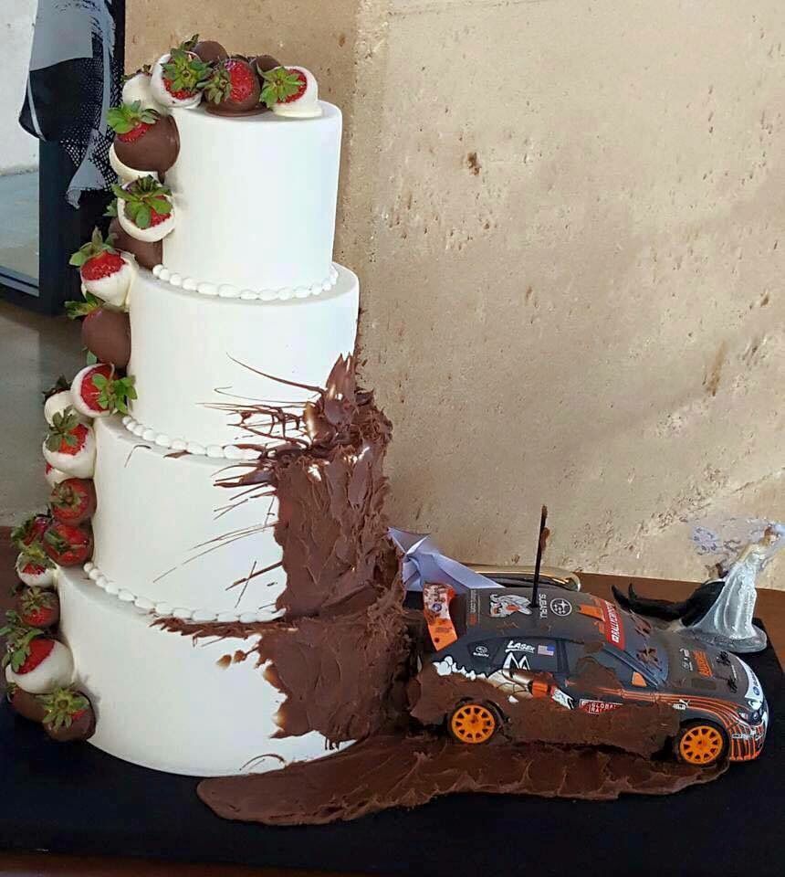 Car Themed Wedding Cake