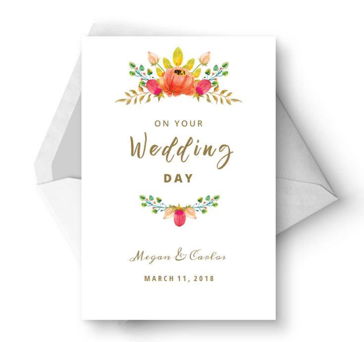 Congratulations On Your Wedding Card Template