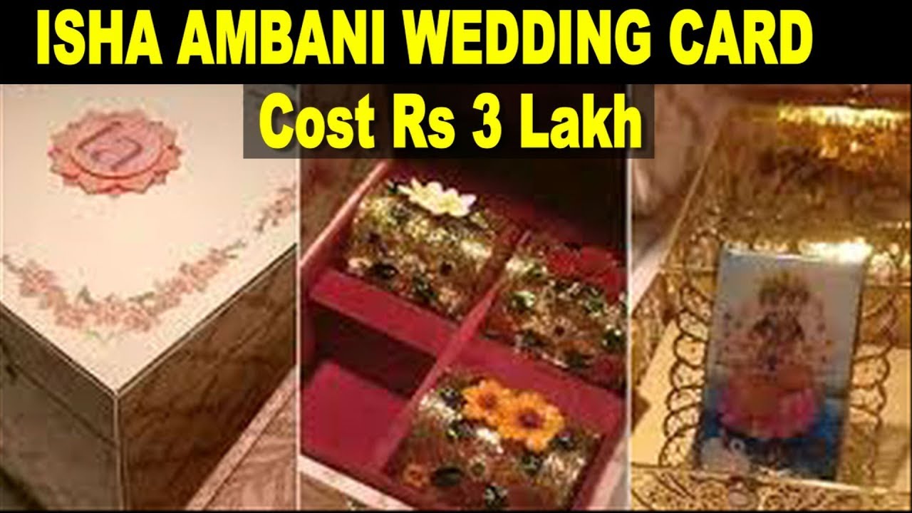 Cost Of Wedding Card Of Ambani Daughter