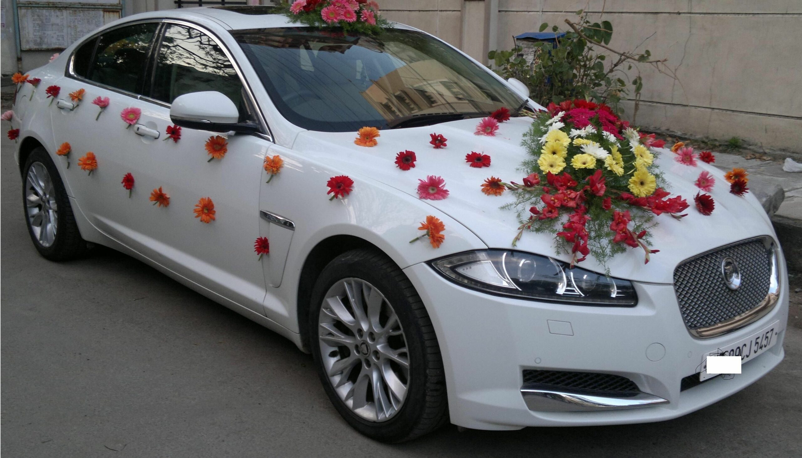 Flower Simple Wedding Car Decoration