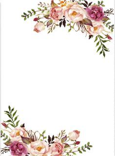 Flower Wedding Card Border Design