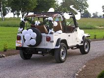 Jeep Wrangler Wedding Car