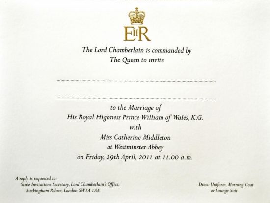 Kate Middleton Wedding Card