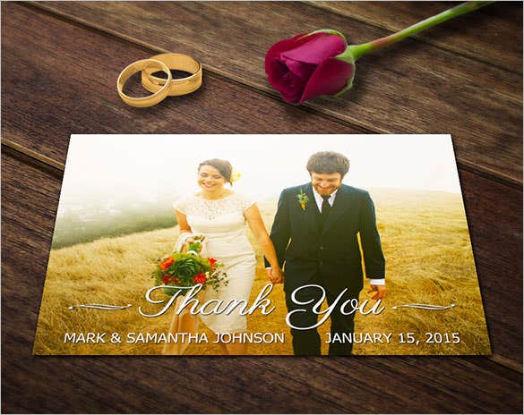 Free Wedding Thank You Card Template Photoshop