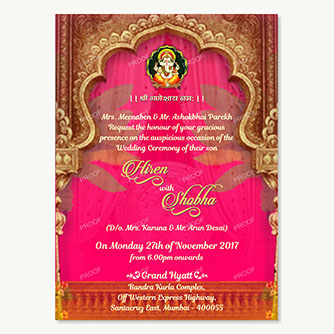 Digital Wedding Card Hindu