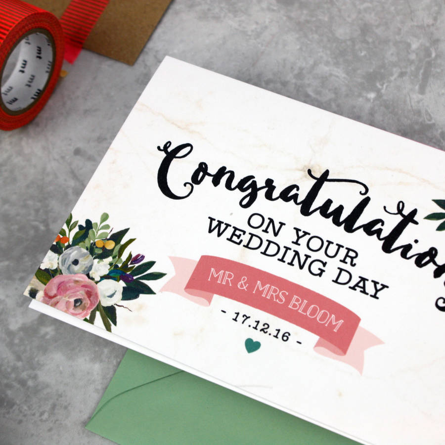 Congratulations On Your Wedding Day Card